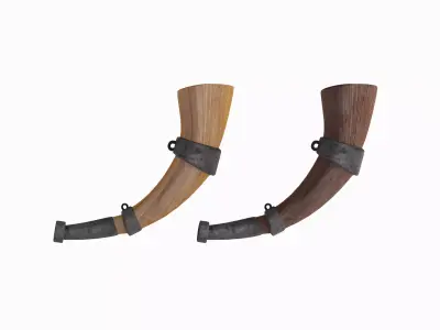 Viking Horn Set 3D model