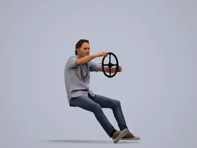 00086Chris003 - Adult Caucasian man commuting in casual 3D model
