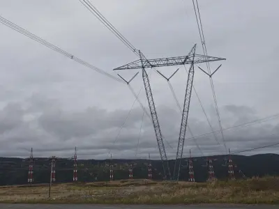Hydro Quebec 735kv high voltage pole low poly Free low-poly 3D model