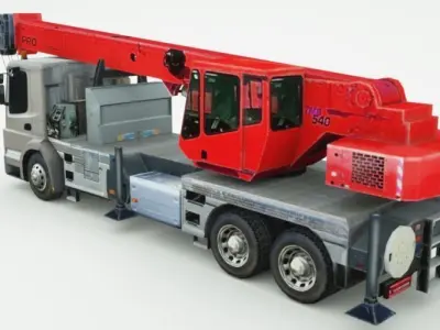Generic Crane Truck Low-poly 3D model