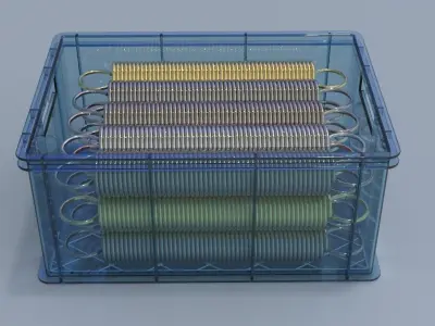 Box with Springs 3D model
