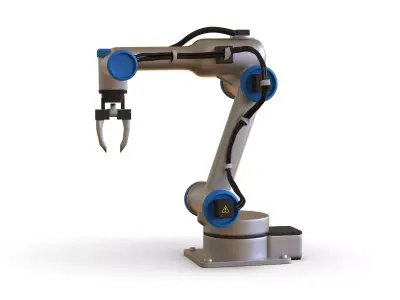 Industrial Robotic Arm Low-poly 3D model from CGTrader
