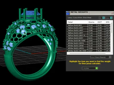 ANTIQUE BLUE SAPPHIRE RING 3D PRINTABLE MODEL 3D print model