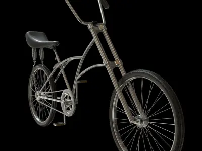 Vintage bicycle PBR 3D model