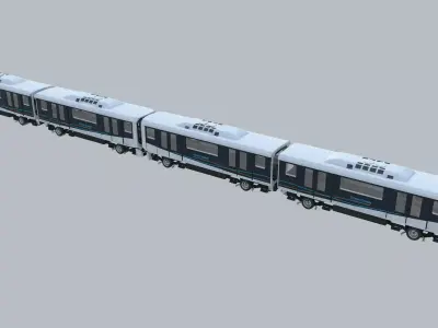 Macau Light Rail Ocean Cruiser train 3D model