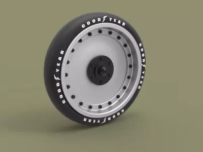Wheel from record jet car 3D model