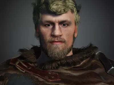 Celtic Warrior With Axe Seems Like Mcgregor Conor Ready To Use  3D model