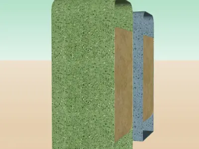 Bins for recycling and rubbish Free low-poly 3D model