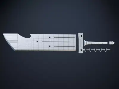 Fantasy Sword Celestial Edge 3D Model Low-poly 3D model