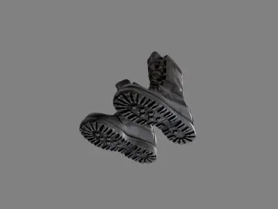 Military Boots Low-poly 3D model get