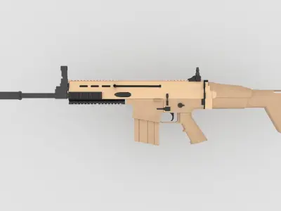 Simple low-poly SCARH model Low-poly 3D model