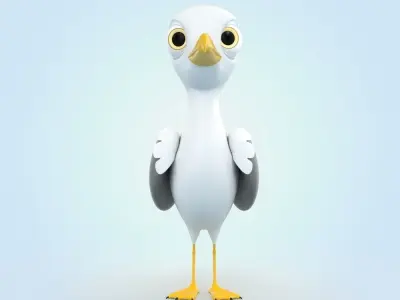 Seagull 3D model shop