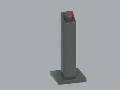 Pedestal Button 3D model