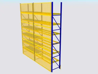 heavy duty racking system 3D model
