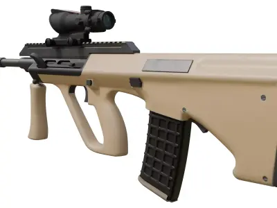 Steyr AUG A3 with ACOG scope 3D model