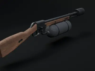  Flamethrower low-poly Low-poly 3D model