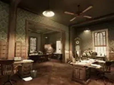 1900s Office Low-poly 3D model