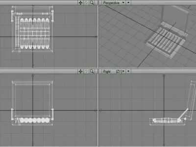 Cigar box with chocolate in it 3D model