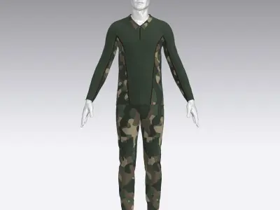 Soldier Uniform Low-poly 3D model buy