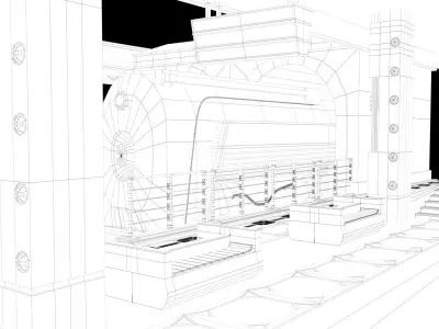 Si-Fi Railway station 3D model