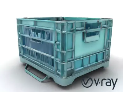 Storage Crate with Smart Lock Model Pack Low-poly 3D model