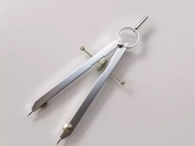 Compasses metal compass 3D model