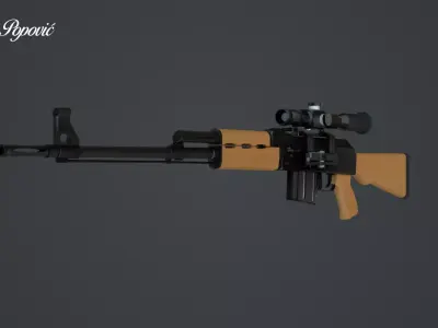 Zastava M76  3D model