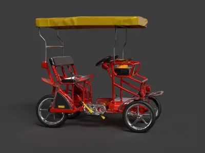 Surrey bike  Low-poly 3D model