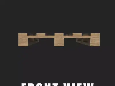 Wooden pallet Free low-poly 3D model