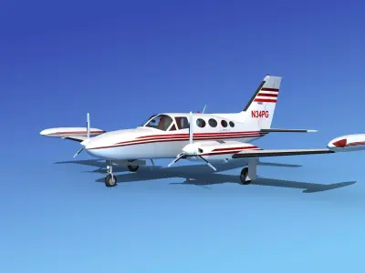 Cessna 421 Golden Eagle V04 3D model