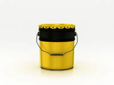 Metal Paint Bucket Mockup  3D model