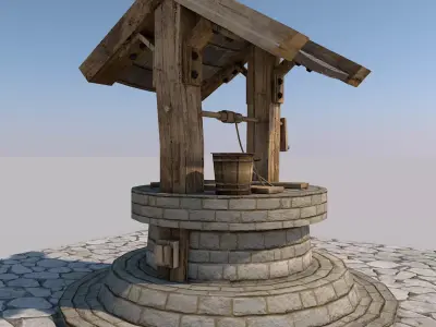 Water Well Low-poly 3D model order