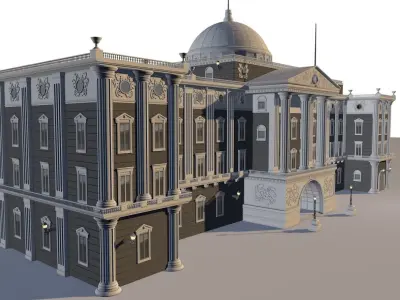 Neoclassical palace 3D model