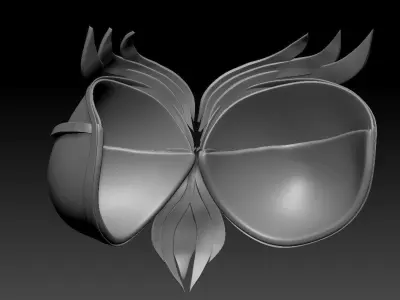 High-poly model armor chest 3D model