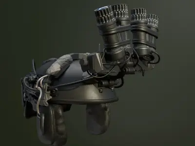 3D military helmet model Low-poly 3D model