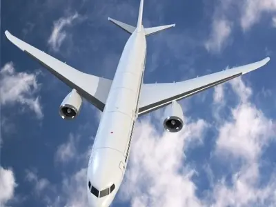 Boeing 787-9 jetliner lowpoly version Low-poly 3D model