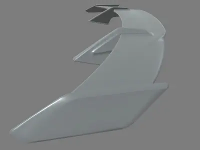 Car Spoiler 09 Low-poly 3D model