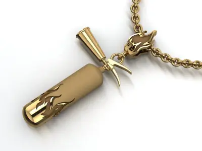 fire extinguisher pendant 3D print model