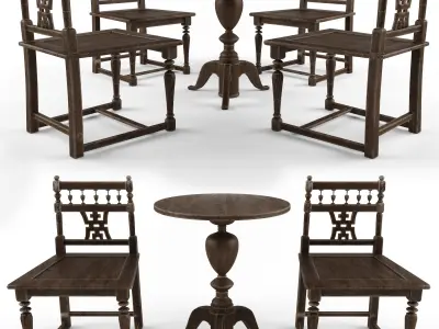 antique furniture 3D model purchase