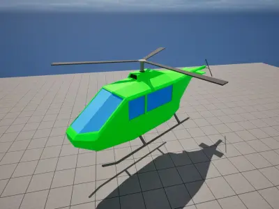 Low Poly Helicopter Free 3D model