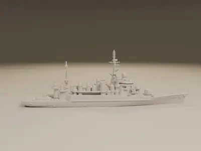 battle ship 3D print model