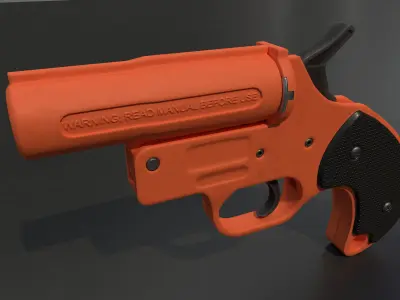 Flare Gun  Low-poly 3D model