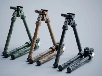 Bipods bipod Low-poly 3D model