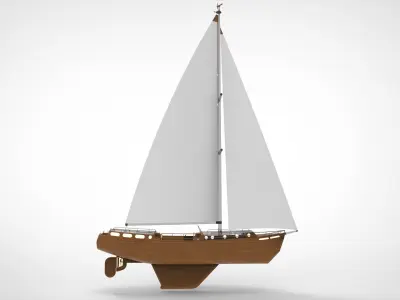 Sail Yacht 3D model