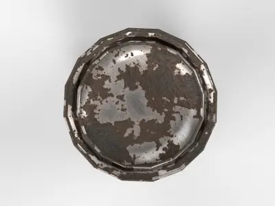 Rusted Can Low-poly 3D model