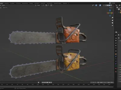 Chainsaw Low-poly 3D model shop
