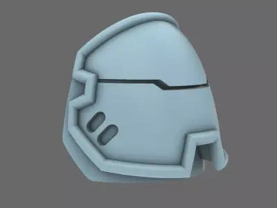 Space Knights V4 Savage Plain Shoulder Pads Type C 3D print model