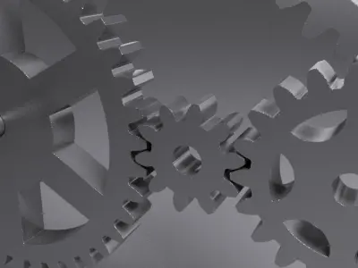 Gear 6parts 3D print model