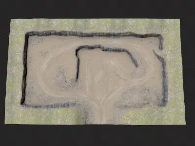 Mine Excavation Low-poly 3D model