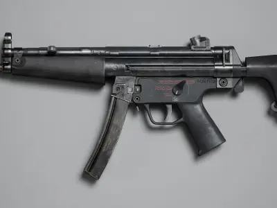 MP5 SMG Low-poly 3D model get